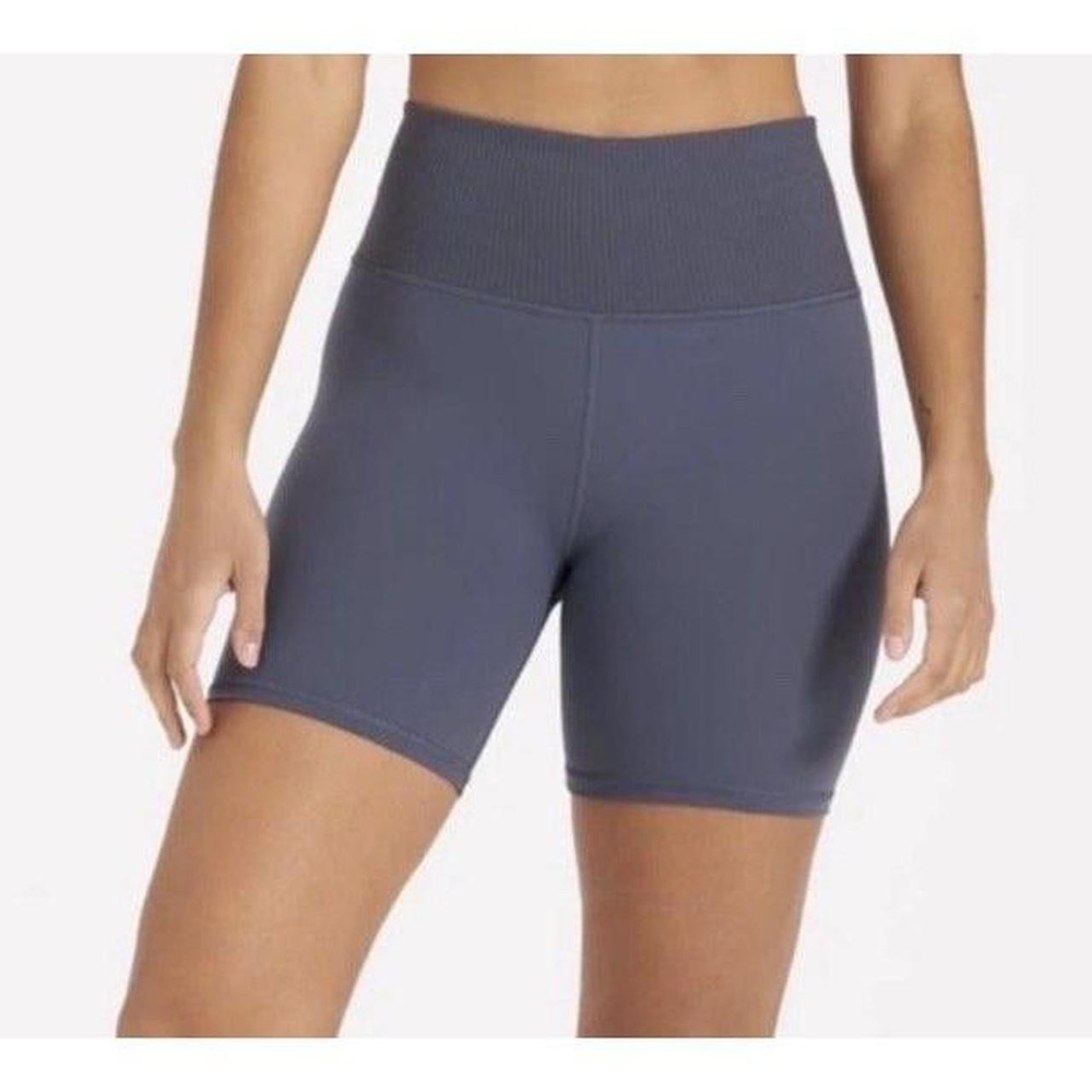 019 Vuori Studio Pocket Short Gray Blue High Rise Ribbed Waistband (S, EUC)